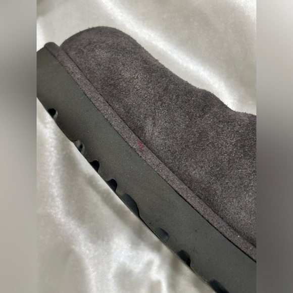 Ugg Cory II Boots Charcoal Gray Suede Shearling Classic Mini Short Ankle Sz 5 - Picture 14 of 16